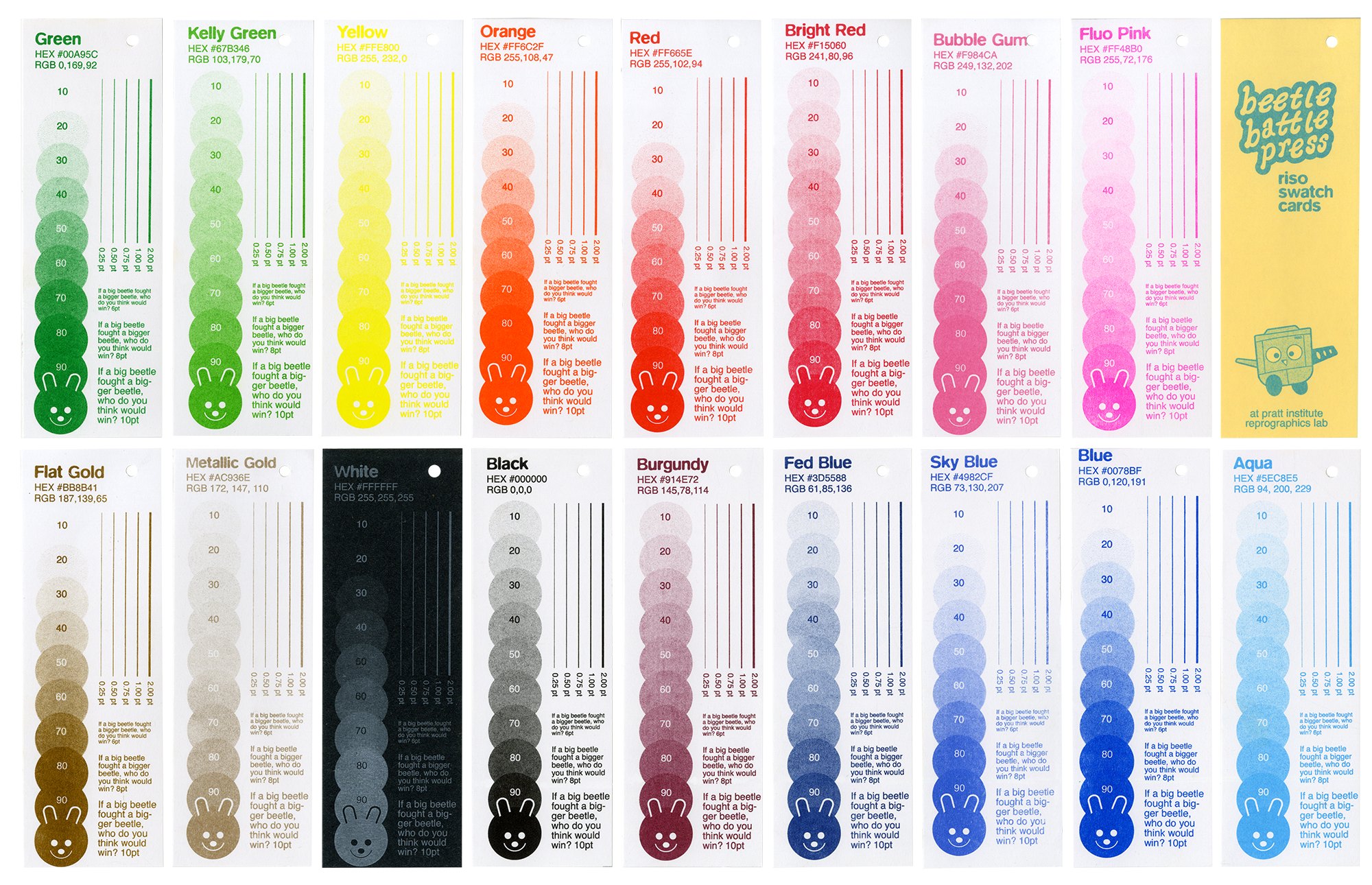Picture of riso swatch color cards